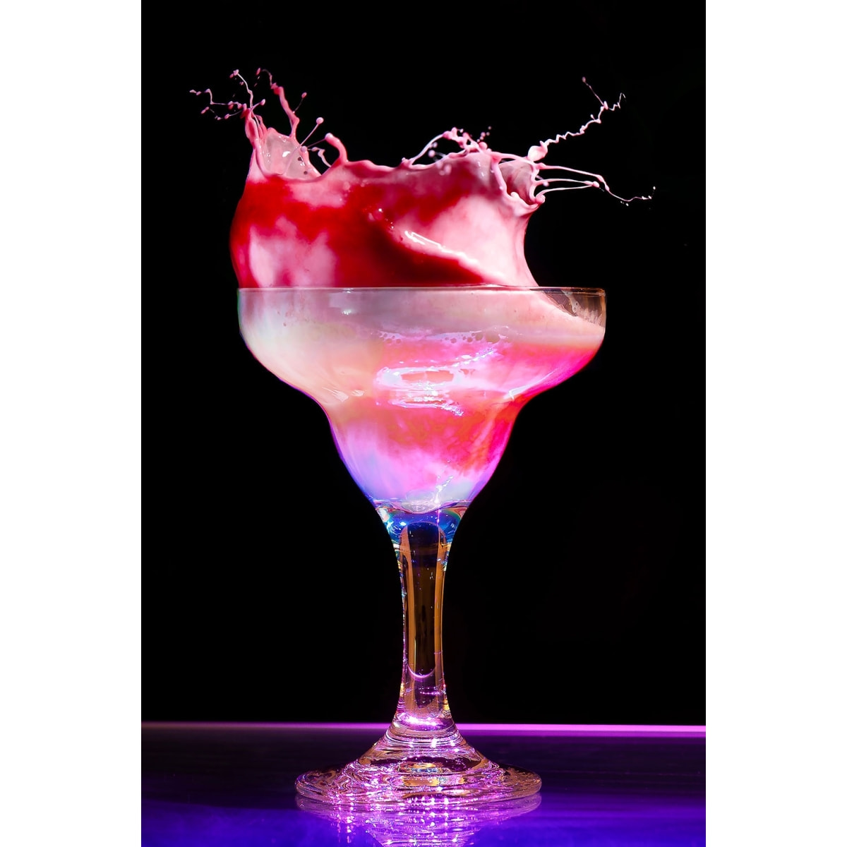 Tableau decoration cuisine cocktail rose Tableau plexiglas