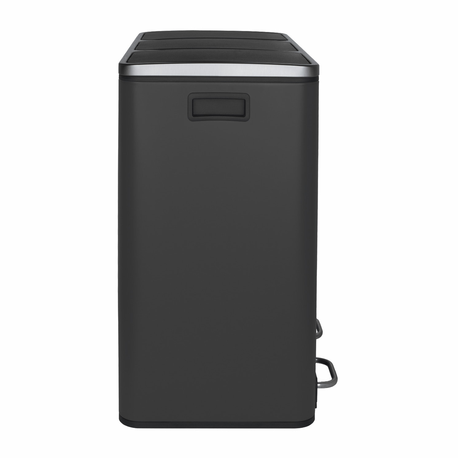 Les Collectors Nº990 – Papelera con pedal de 3 compartimentos, 54L, gris antracita