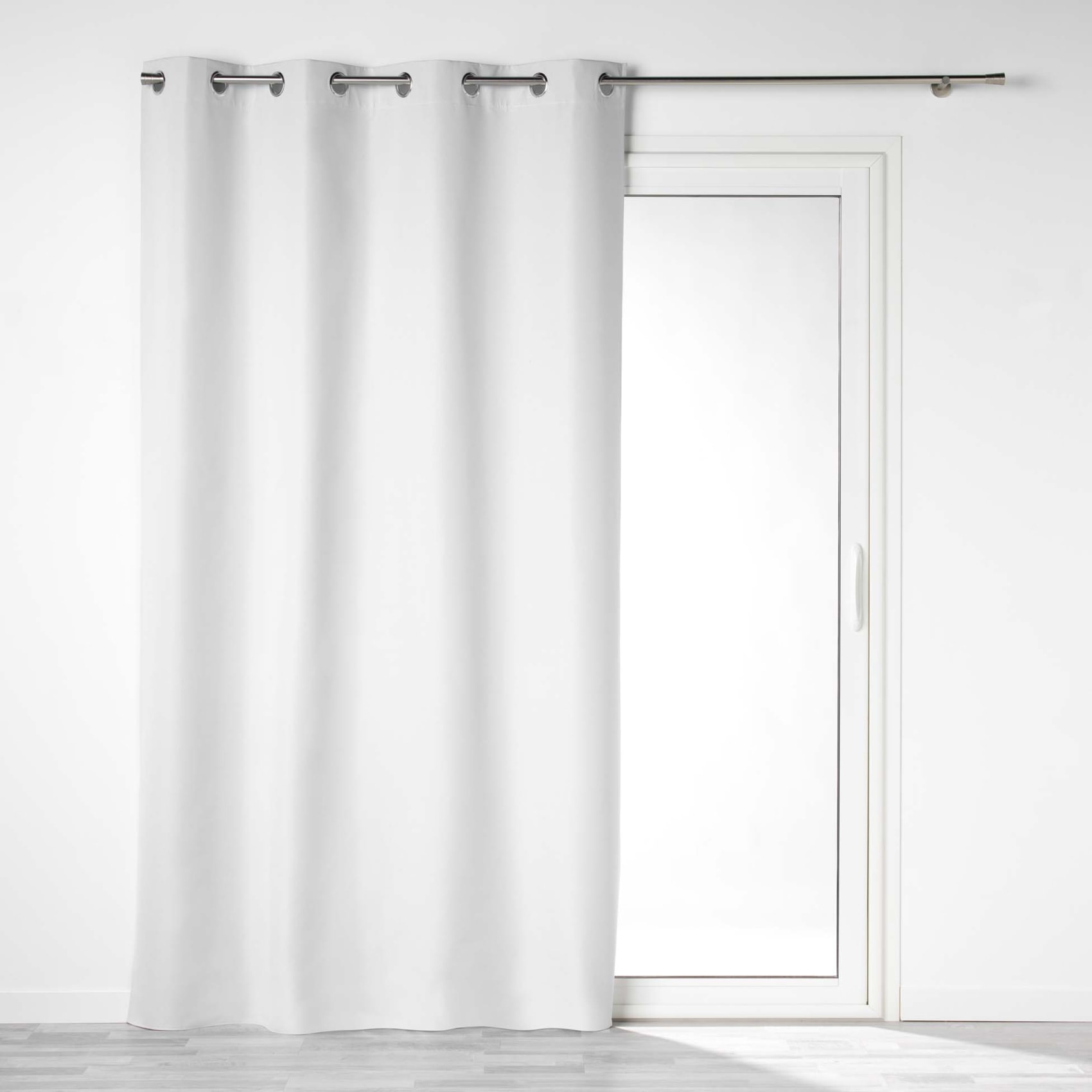 Rideau 100% occultant en microfibre - Blanc