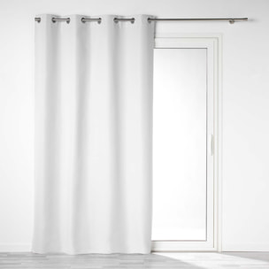 Rideau 100% occultant en microfibre - Blanc