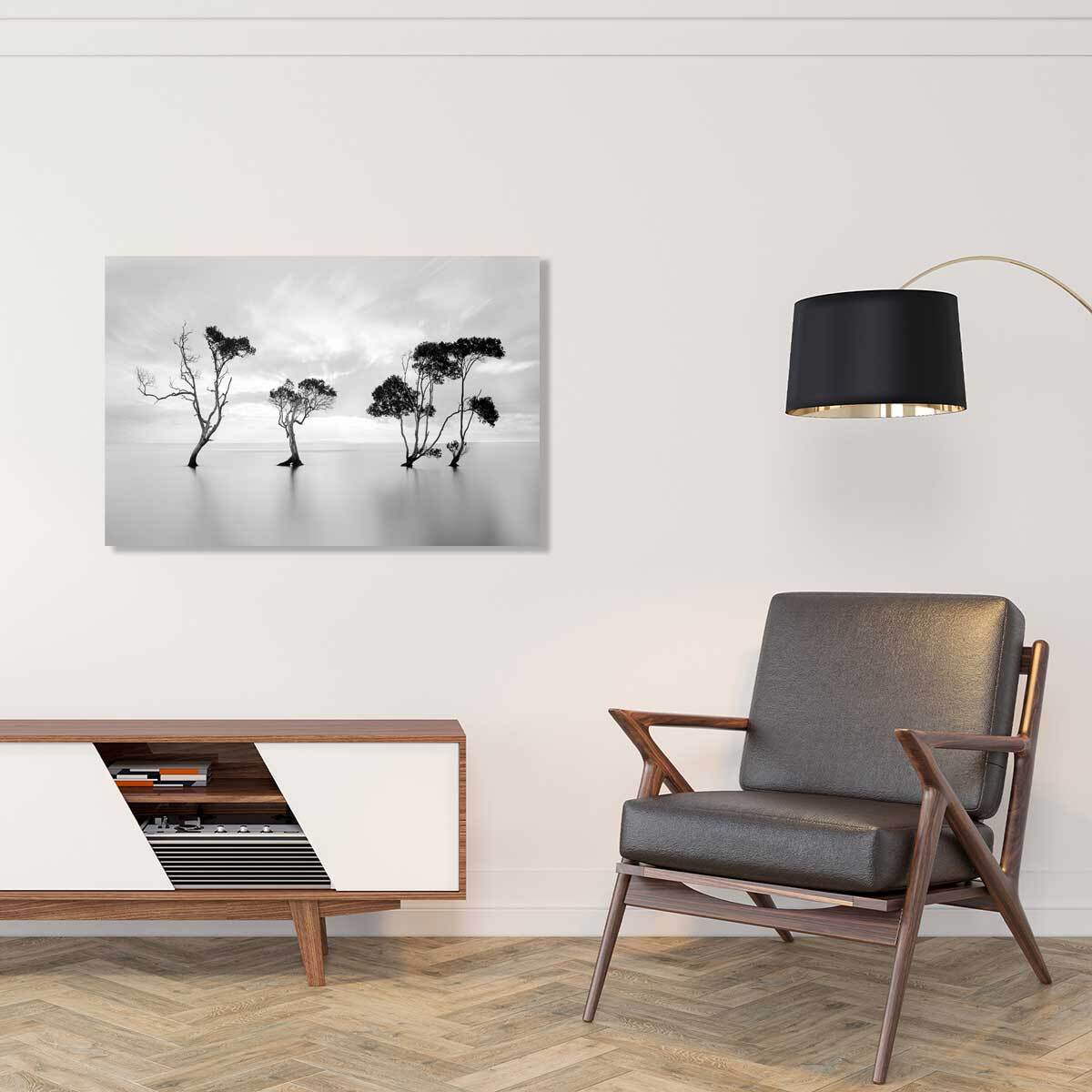 Tableau paysage La décrue Toile imprimée
