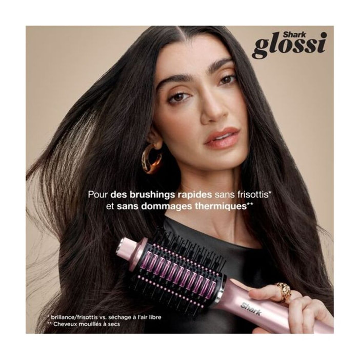 Brosse soufflante SHARK GLOSSI 2-en-1 Rose Poudré