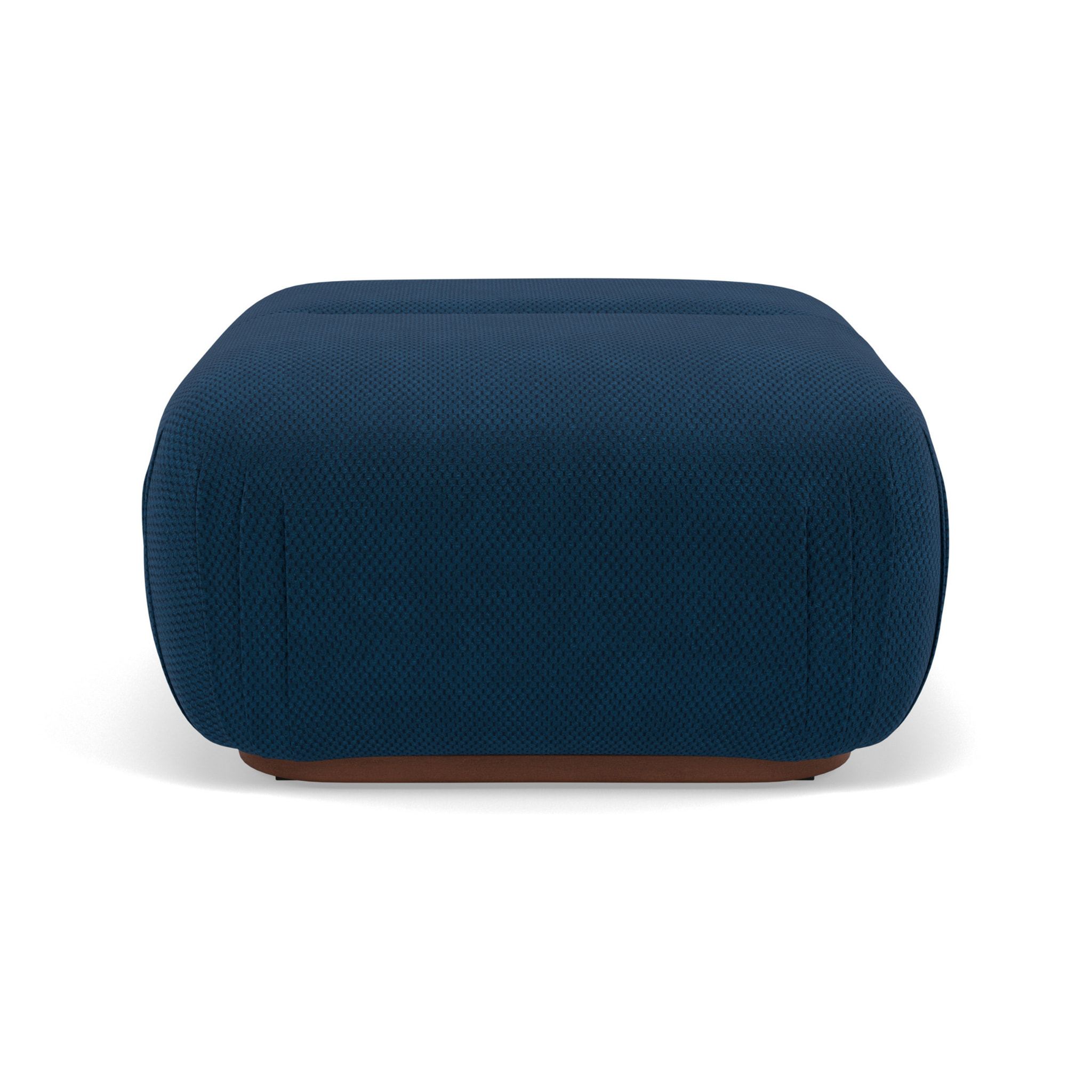 Penelope - pouf en velours texturé - Bleu