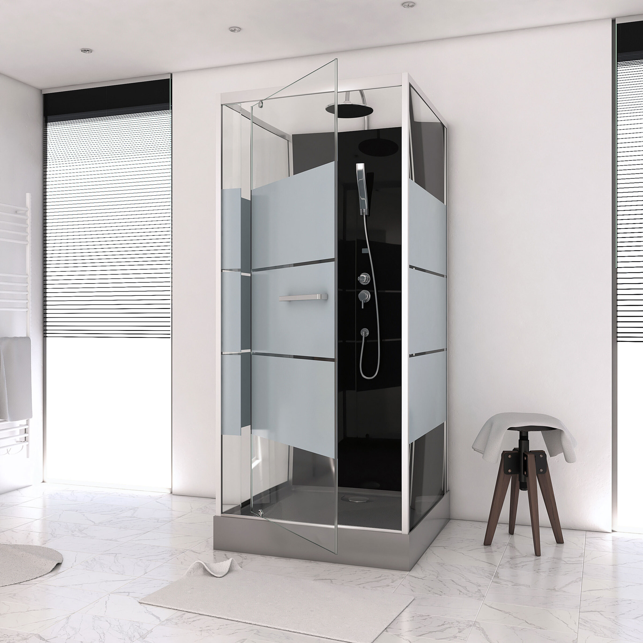 Cabine de douche carrée 80x80x220cm - SCRATCHY 80