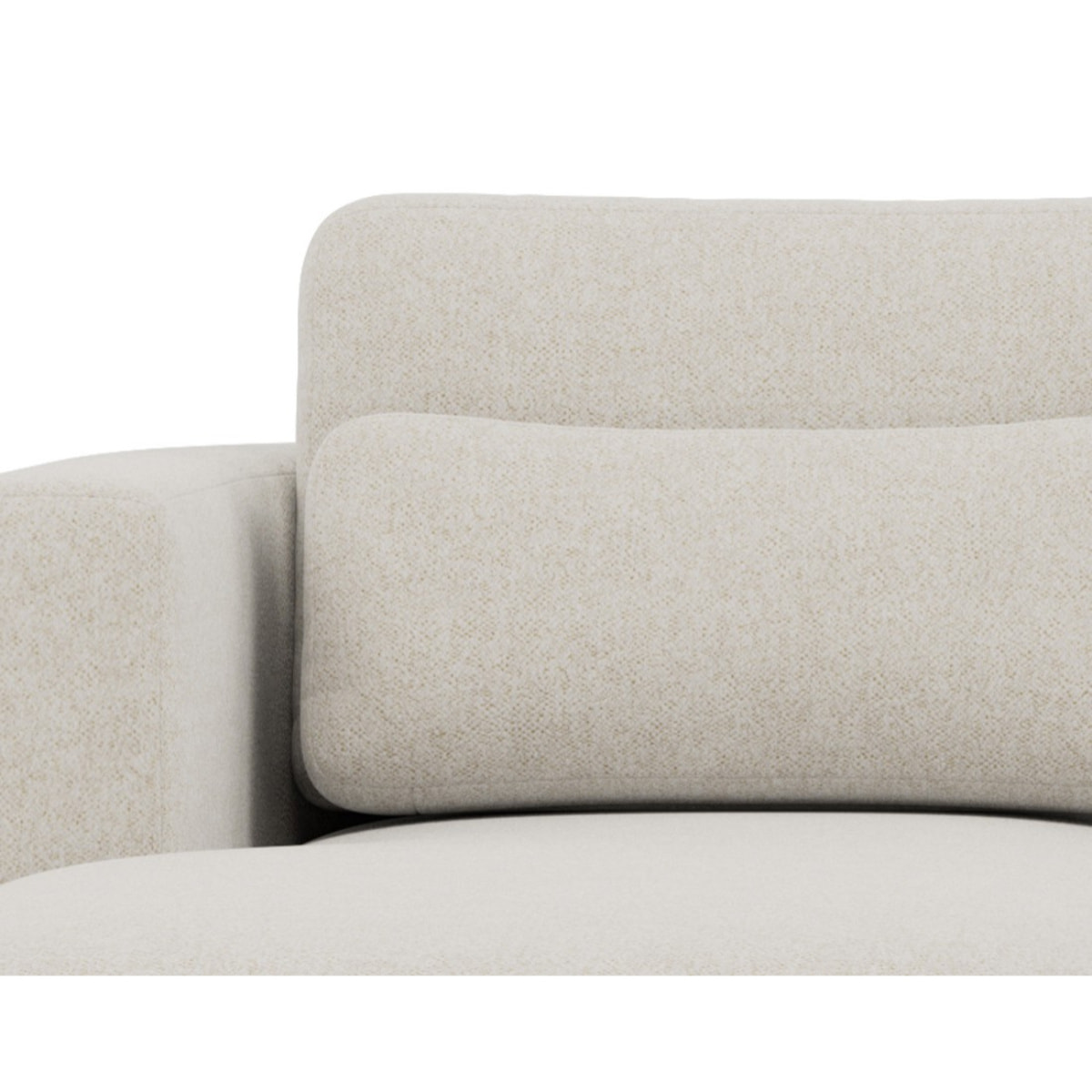 Mahina - canapé d'angle gauche 4 places convertible avec coffre en tissu texturé - Beige