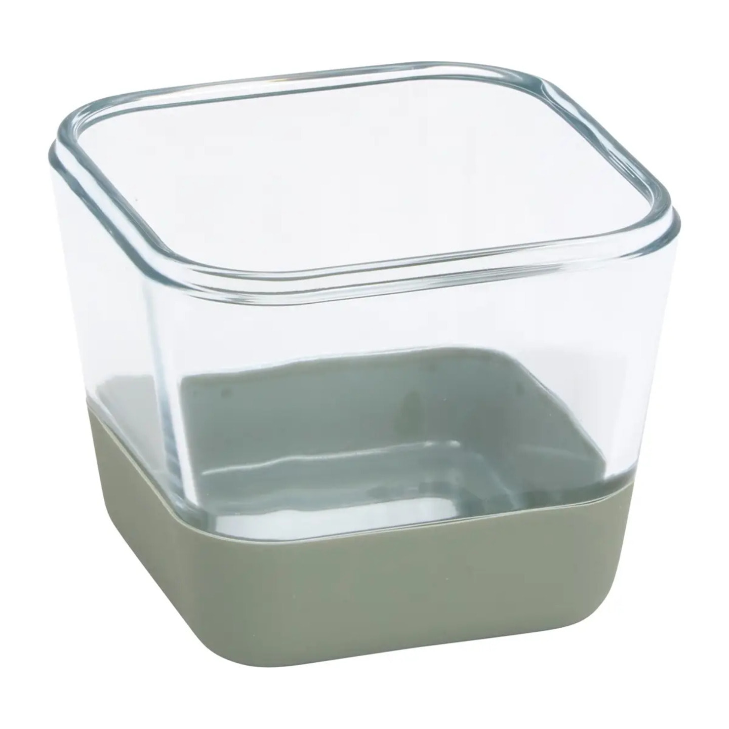 Boîte de conservation Siliglass carré 0,5L gris