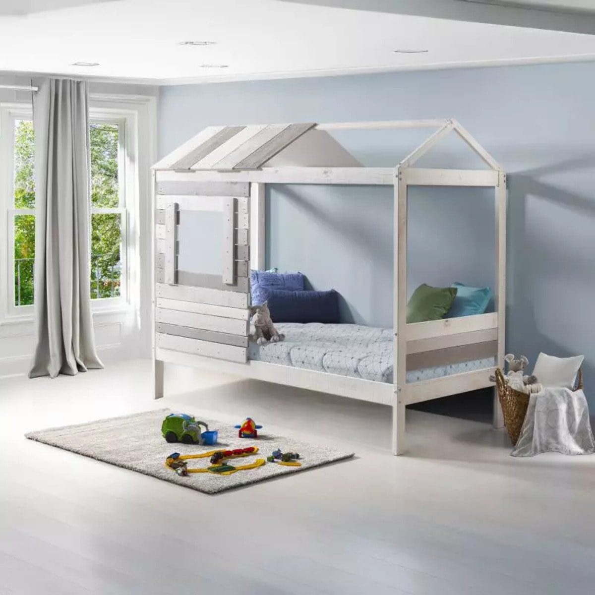 Cama cabaña Barnie W Vintage - Grayscale