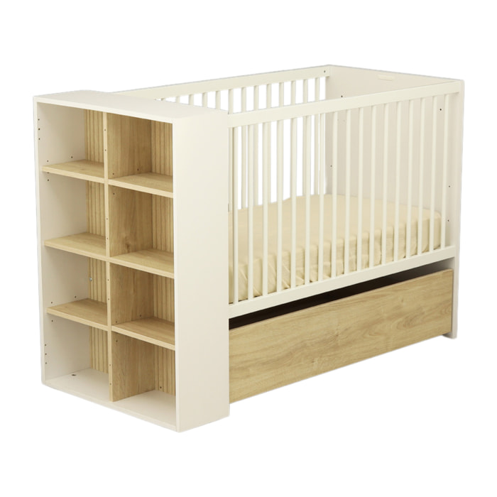 Lit bébé 120x60 transformable en lit 90x190