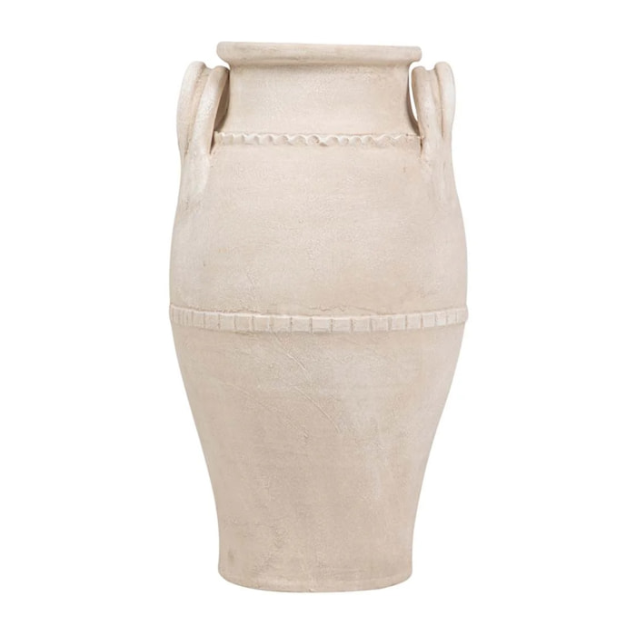 Florero Ceramica Beige 27x27x50 Cm
