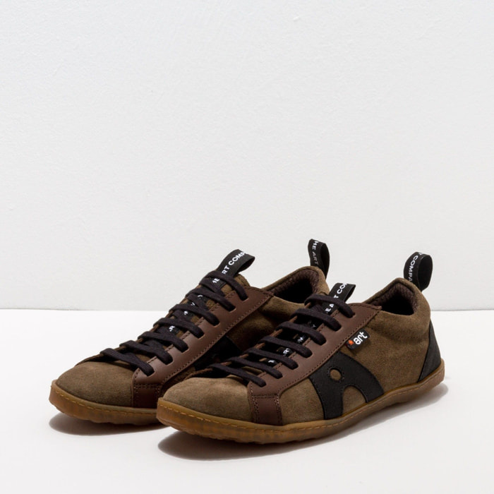 Zapatos 0179 MULTI LEATHER KAKI-BROWN/ QWERTY color Kaki-brown