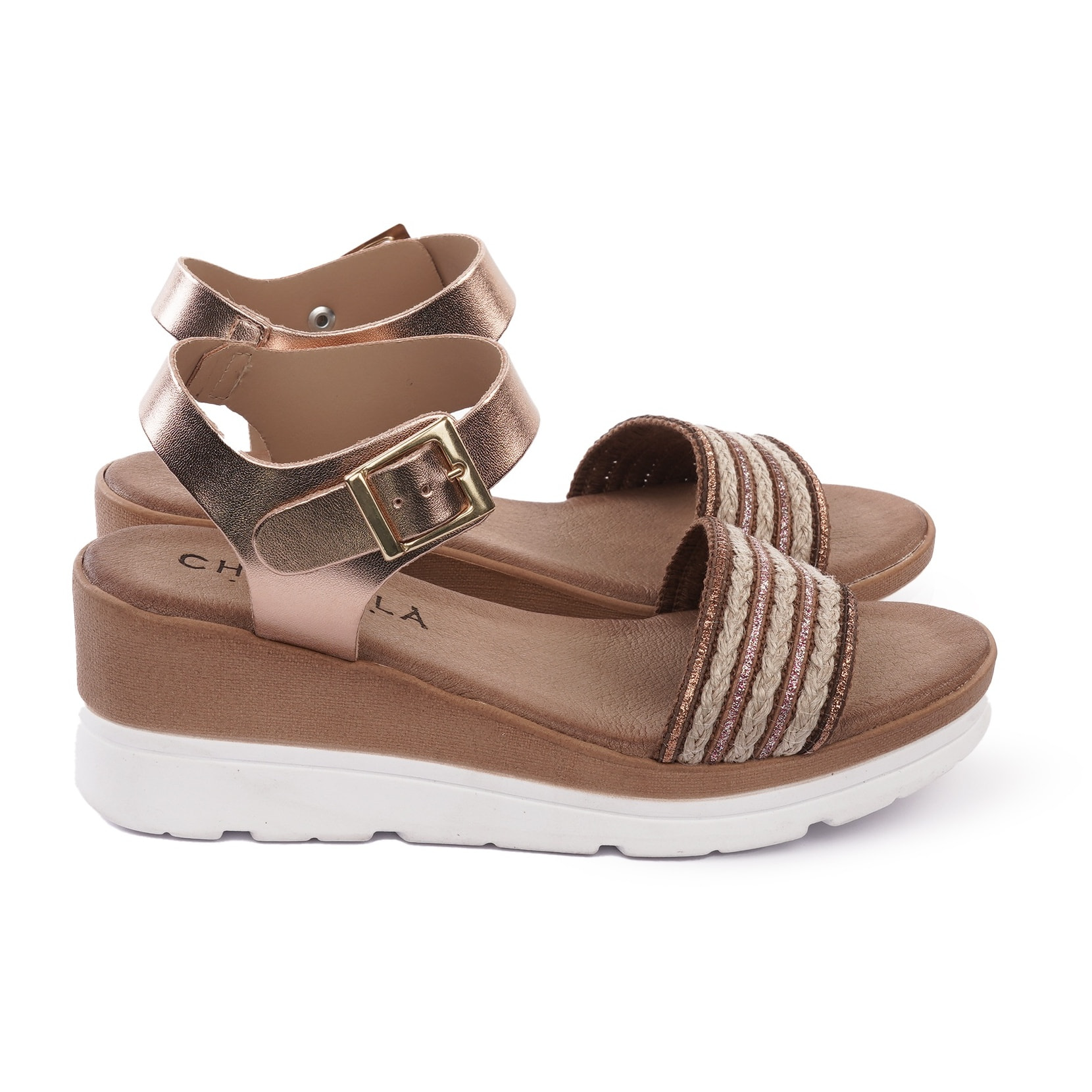 SANDALO ZEPPA FASCIA CORDA RAME