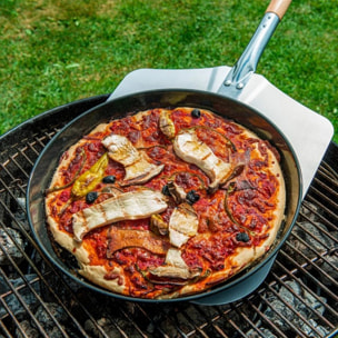 Plaque à pizza perforée ronde four et barbecue 32 cm FM Professional Barbecue