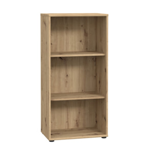 Étagère H. 111 x L. 54 cm décor chêne artisan avec 2 étagères - MIA
