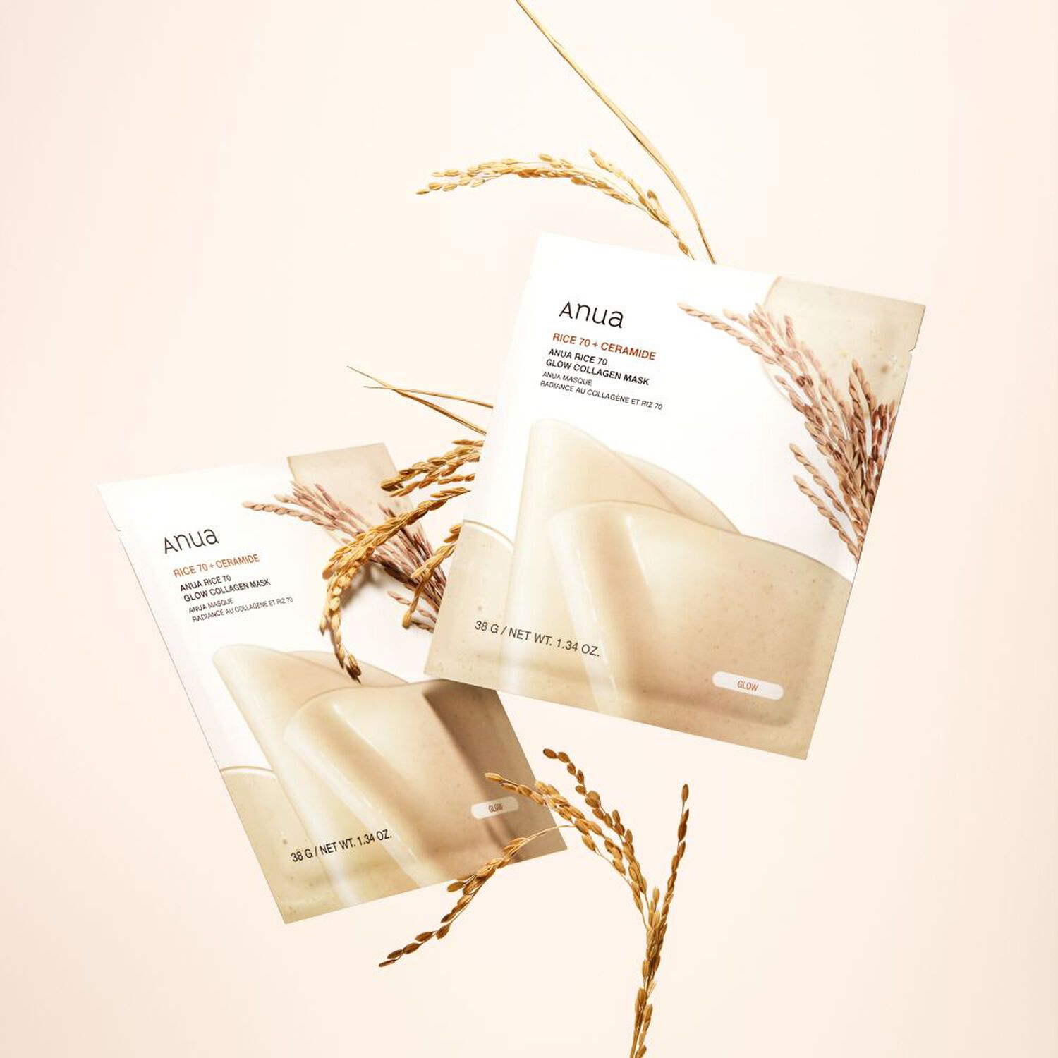 Rice 70 Glow - Masque Hydrogel Éclat 4x38g