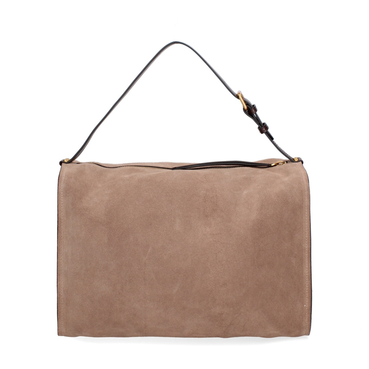 Borsa a spalla da donna Made in Italy - Modello Cielia Pro - Pelle scamosciata - 35.0 x 23.0 x 14.0 cm