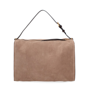 Borsa a spalla da donna Made in Italy - Modello Cielia Pro - Pelle scamosciata - 35.0 x 23.0 x 14.0 cm