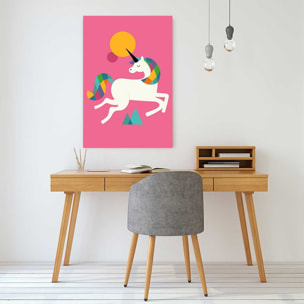 Tableau licorne rose Toile imprimée