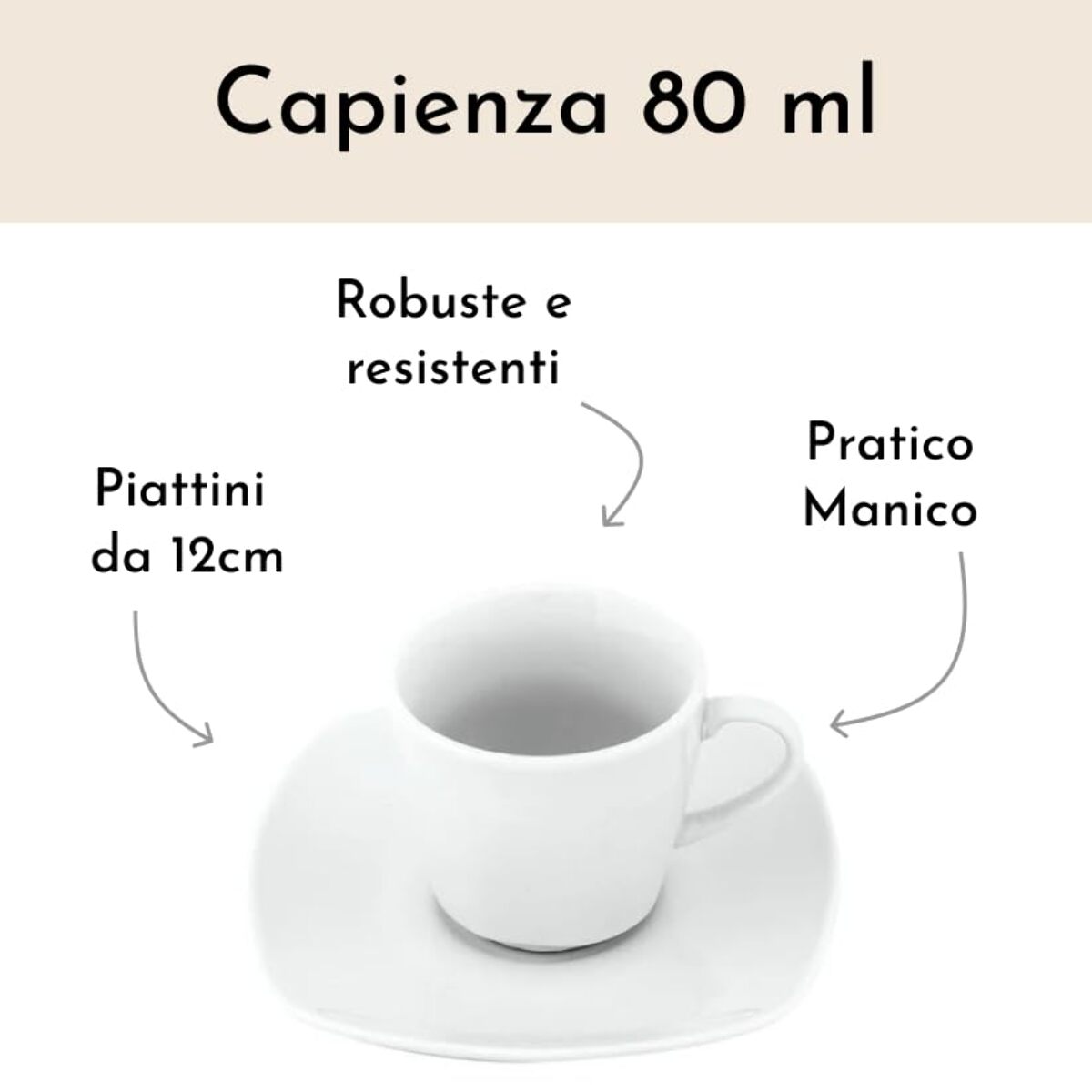 Set 6 piatti piani Ala in porcellana