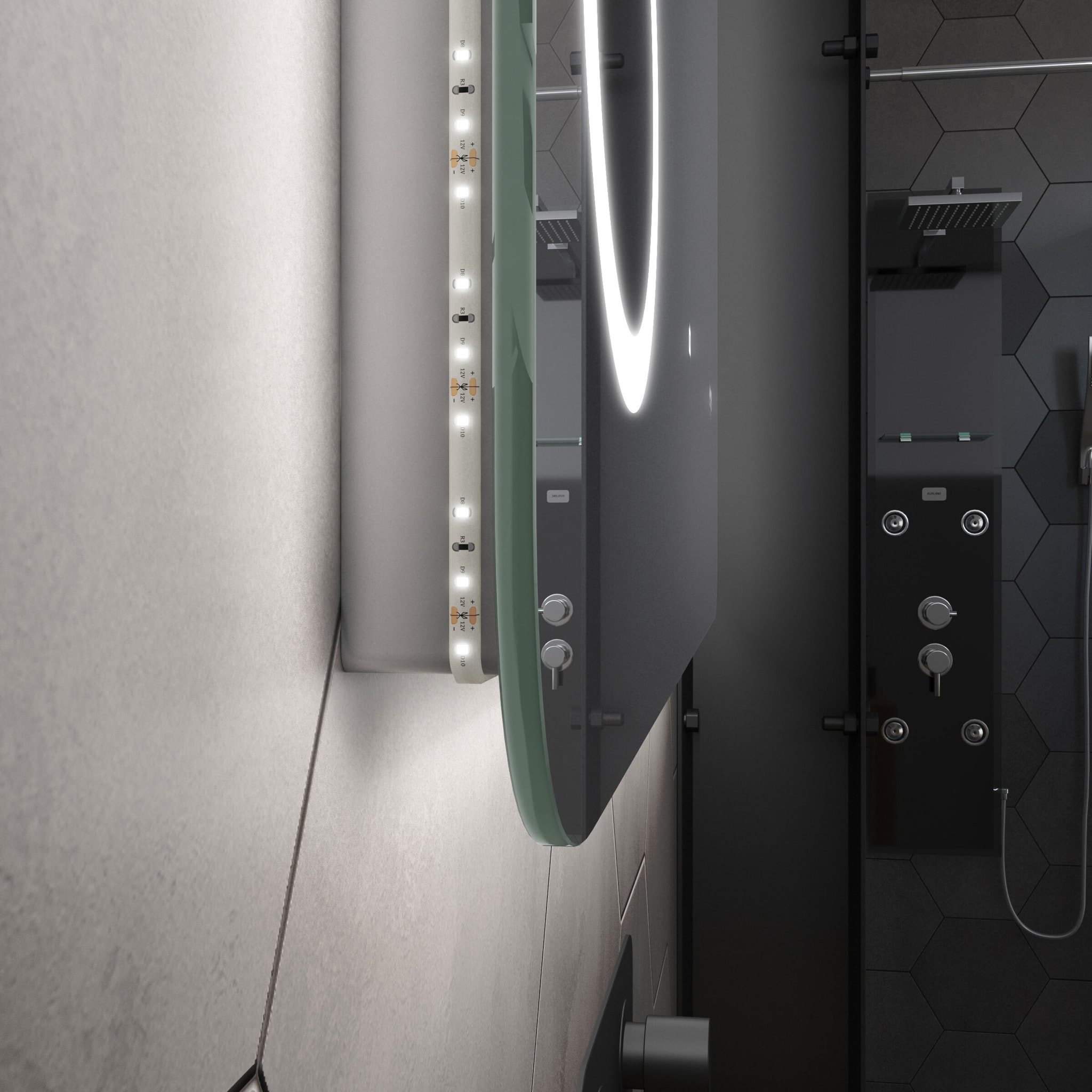 Miroir salle de bain rétroéclairé à LED 80x70x4.5 cm - ATMOSPHERE PLUS