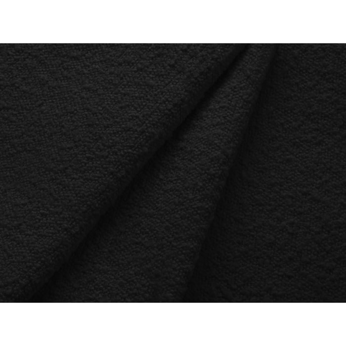 Canapé d'angle droit convertible avec coffre de rangement "Kyoto" 4 places en bouclé noir