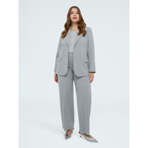 Fiorella Rubino - Blazer estampado cuadros - Gris