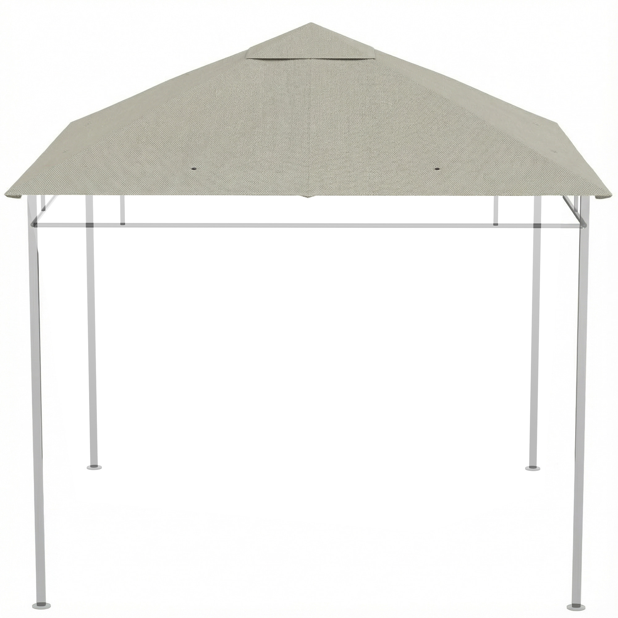 Toile de rechange barnum tonnelle 3 x 3m polyester haute densité 180g/m² revêtement PA anti-UV gris clair