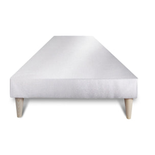 Ensemble - Matelas Mémoire de forme 24cm d'épaisseur - 3 zones de confort - Confort ferme - Sommier tapissier monobloc - 1 place
