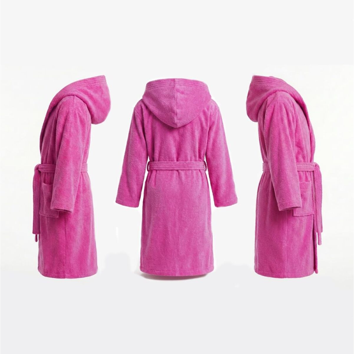 Accappatoio in spugna di cotone - FUXIA