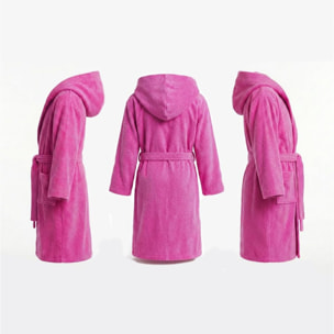 Accappatoio in spugna di cotone - FUXIA