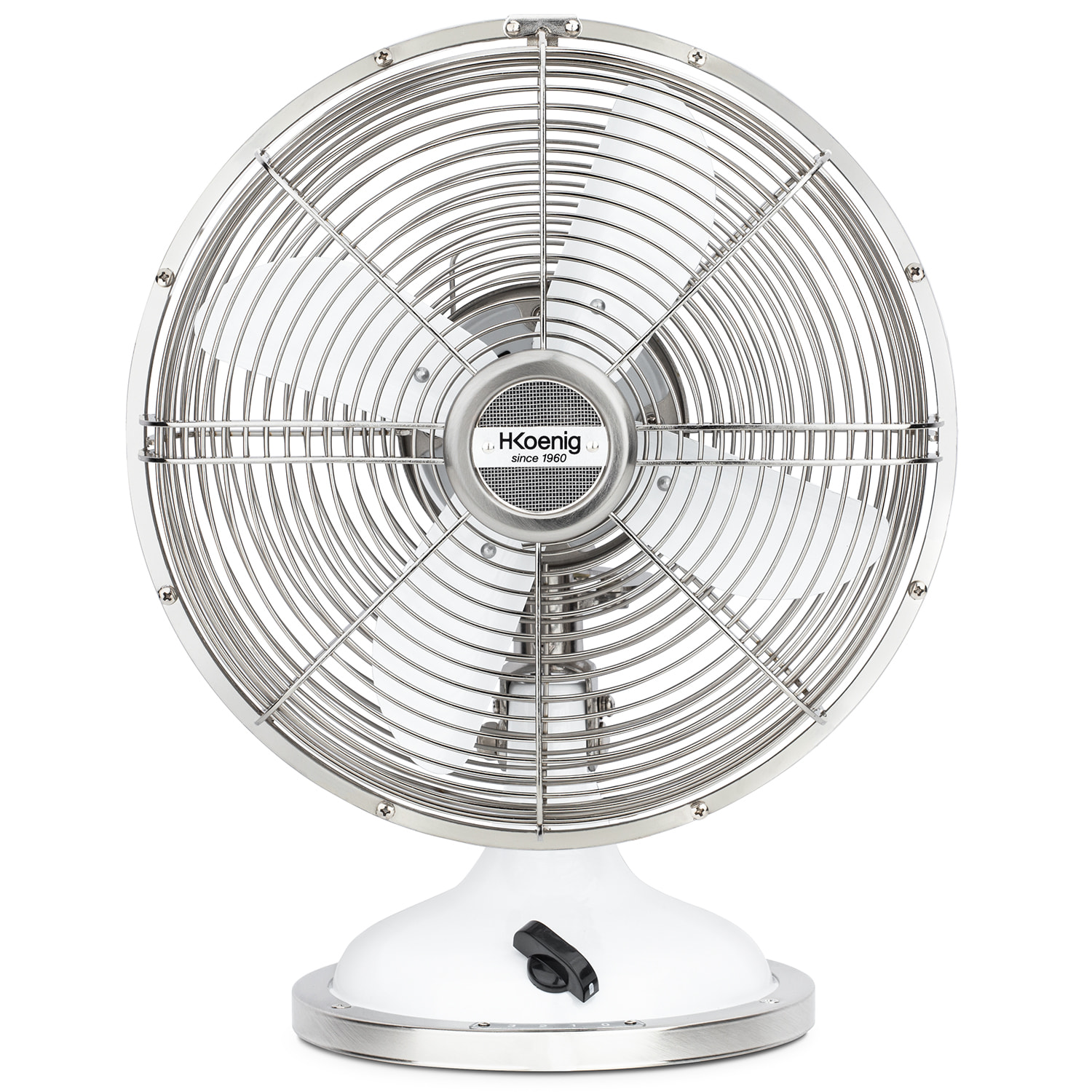 Ventilador En Metal, 3 Velocidades, 4 Aspas, Diseño Retro.