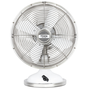 Ventilador En Metal, 3 Velocidades, 4 Aspas, Diseño Retro.