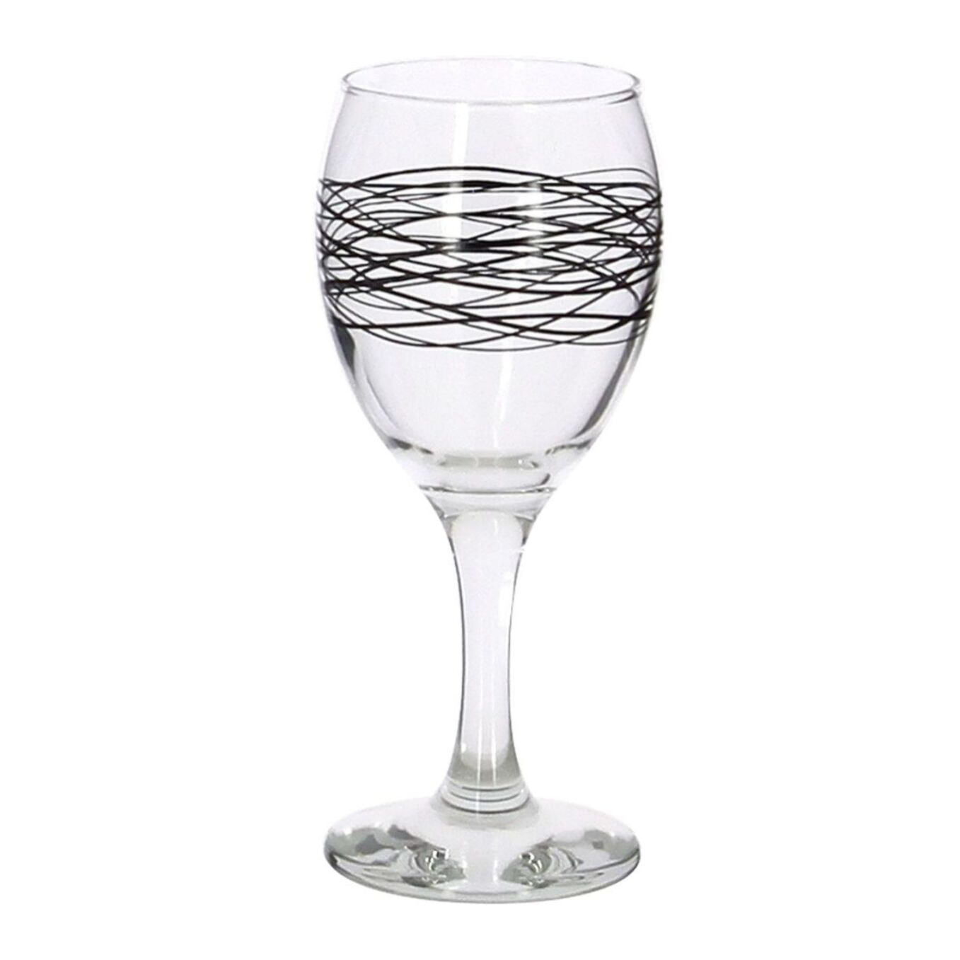 Lot de 6 verres à pied 20,5cl en verre SERPENTIN