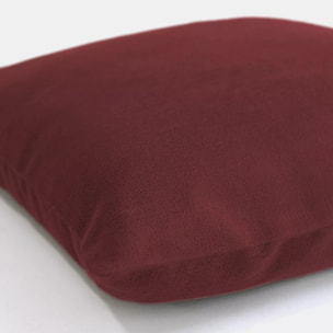 Housse de coussin pur coton motif jacquard rouge Bastide garance
