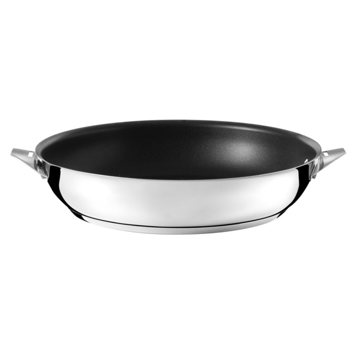 Eclipse - Lote de 3 sartenes de 20-24-28 cm con revestimiento cerámico y mango desmontable de acero inoxidable