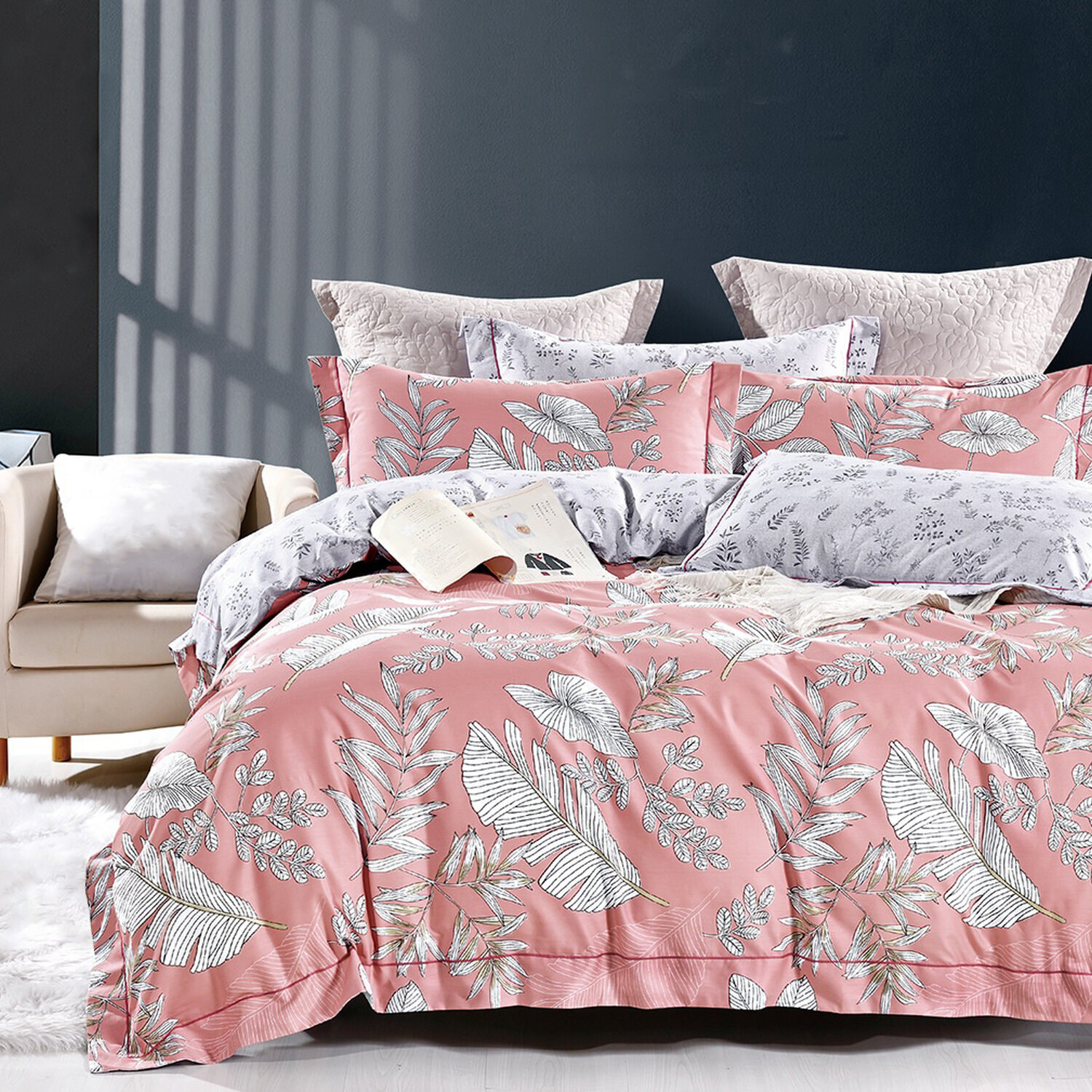 Parure housse de couette en polycoton - naêva