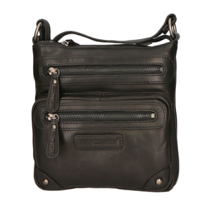 Borsa a tracolla  da uomo In Vera pelle Made in Italy 22x23x5 cm