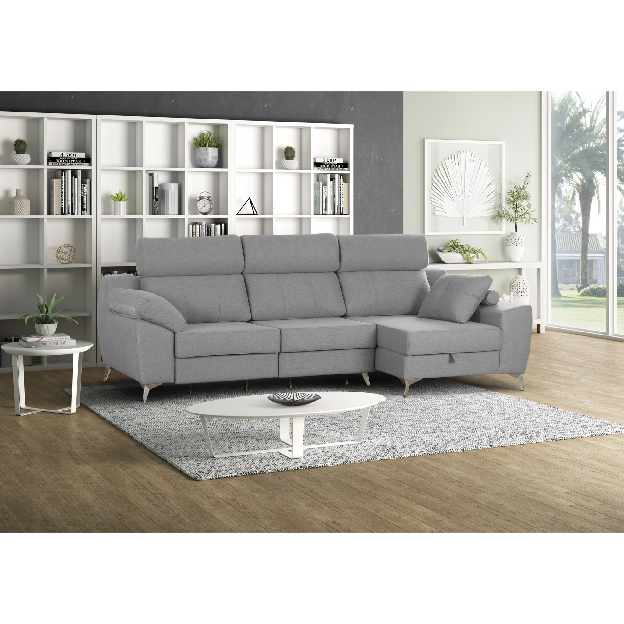 Sofa-Cama Chaise Elegance Beige Derecha