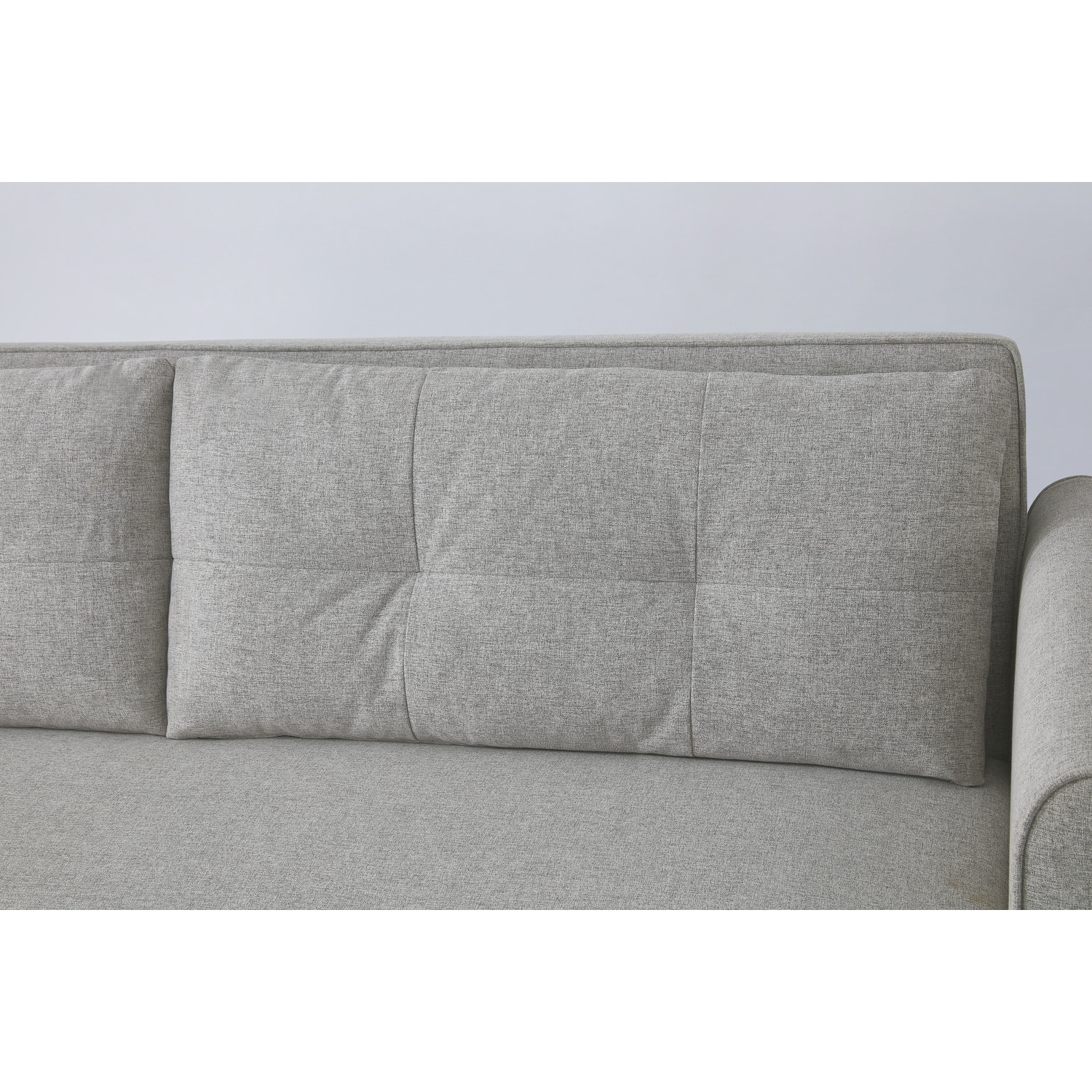 Canapé design convertible 3 places en tissu gris clair NASHVILLE