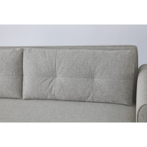 Canapé design convertible 3 places en tissu gris clair NASHVILLE