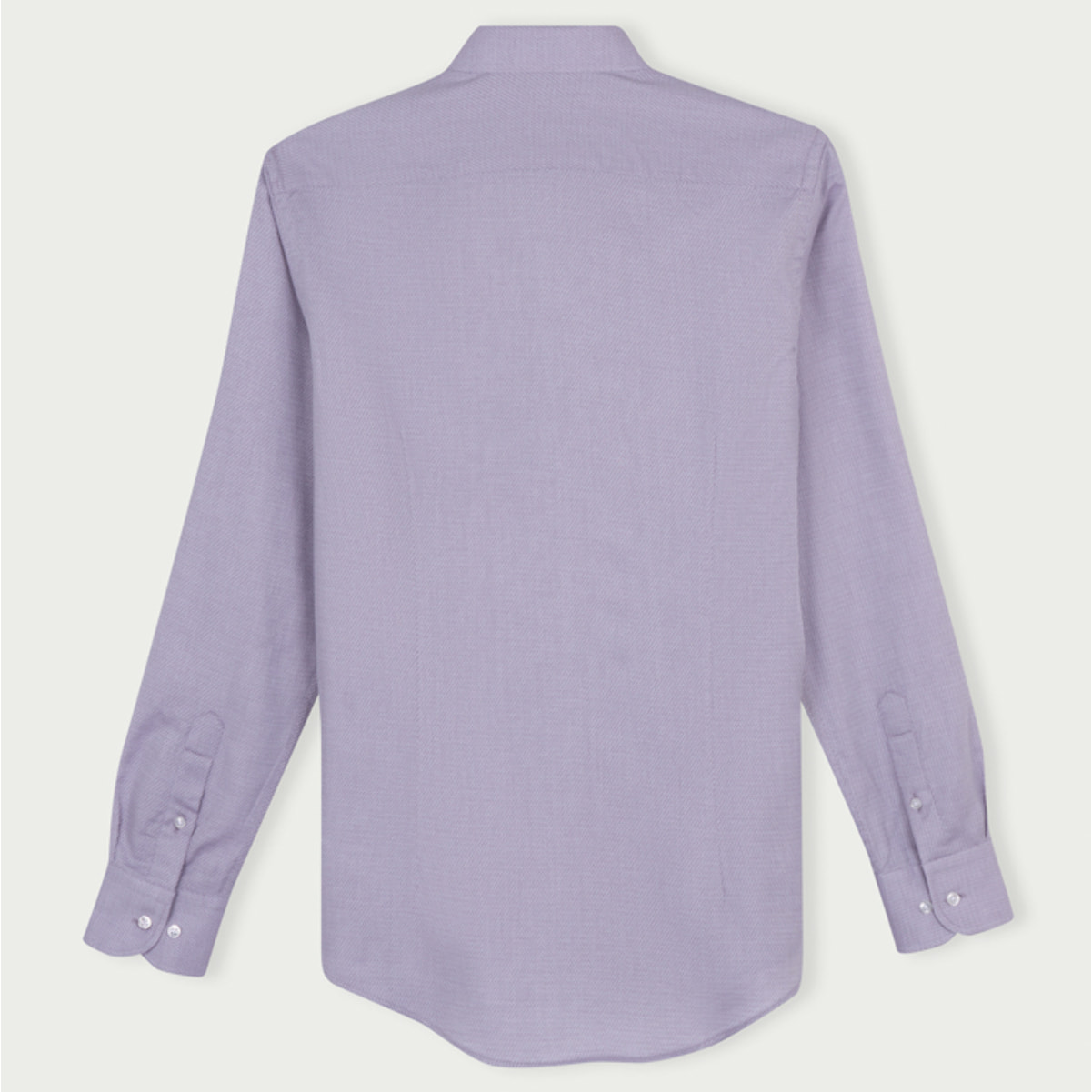 Camicia Uomo 1 Bottone Francese Slim Cotone Unito Grigio Medio