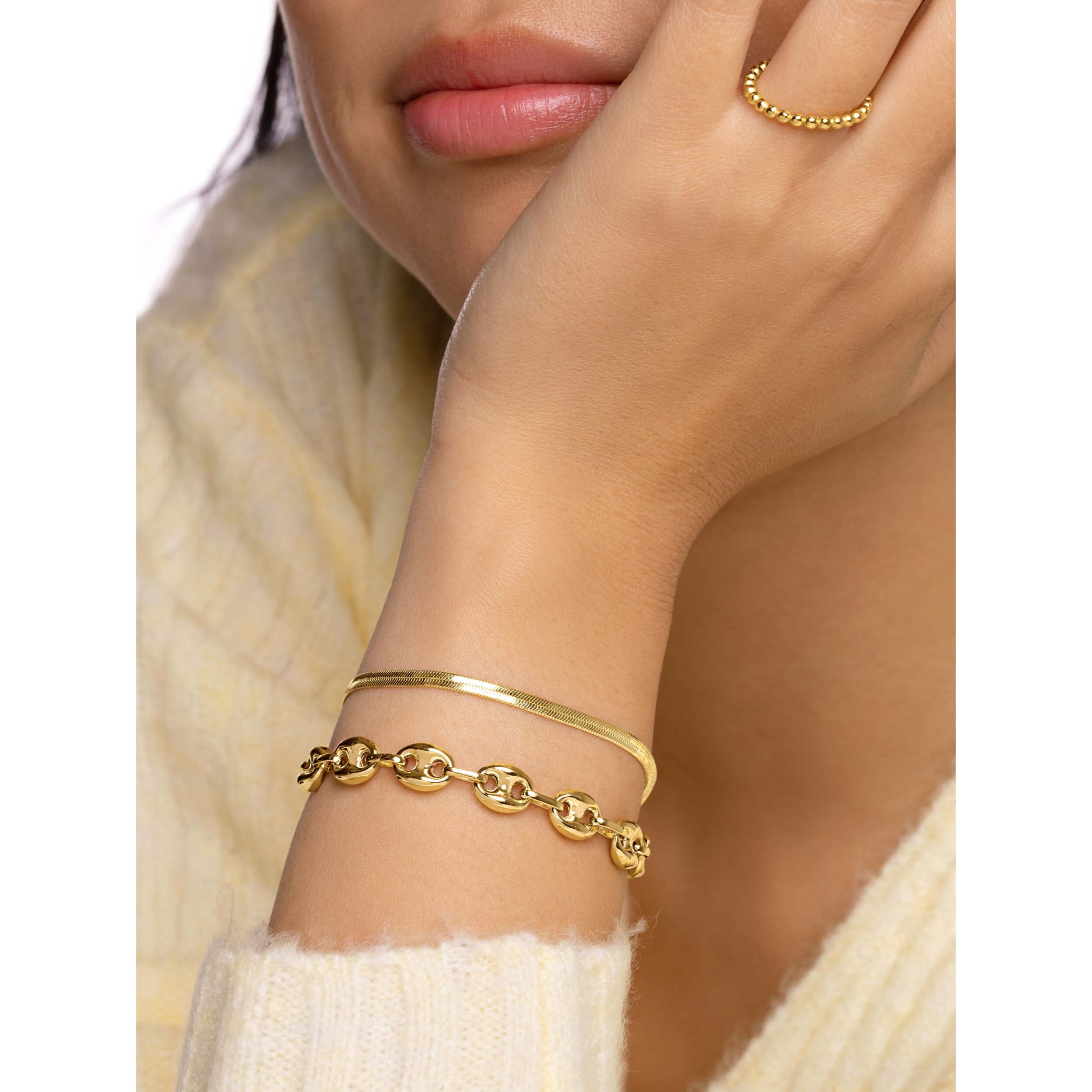 Bracciale Lisse S Placcato Oro