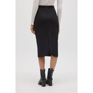 Gonna midi nera fluida