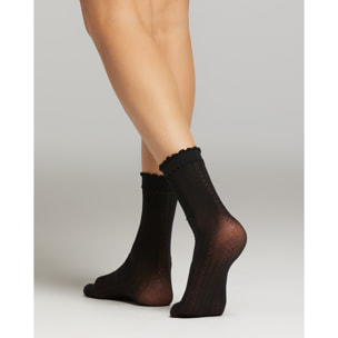 Calza Ginny con motivo geometrico