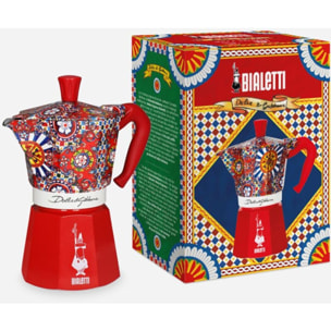 Cafetière italienne BIALETTI Moka Express Rouge Dolce&Gabbana - capacité 6 tasses
