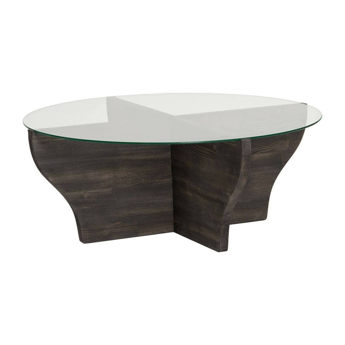 Tavolino da salotto Califfi, Tavolo basso da caffè, Portariviste per divano, Ripiano da soggiorno, 92x92h36 cm, Antracite