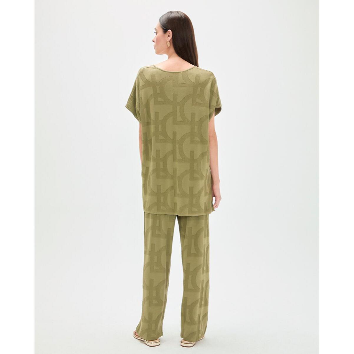 T-shirt in maglia jacquard LC