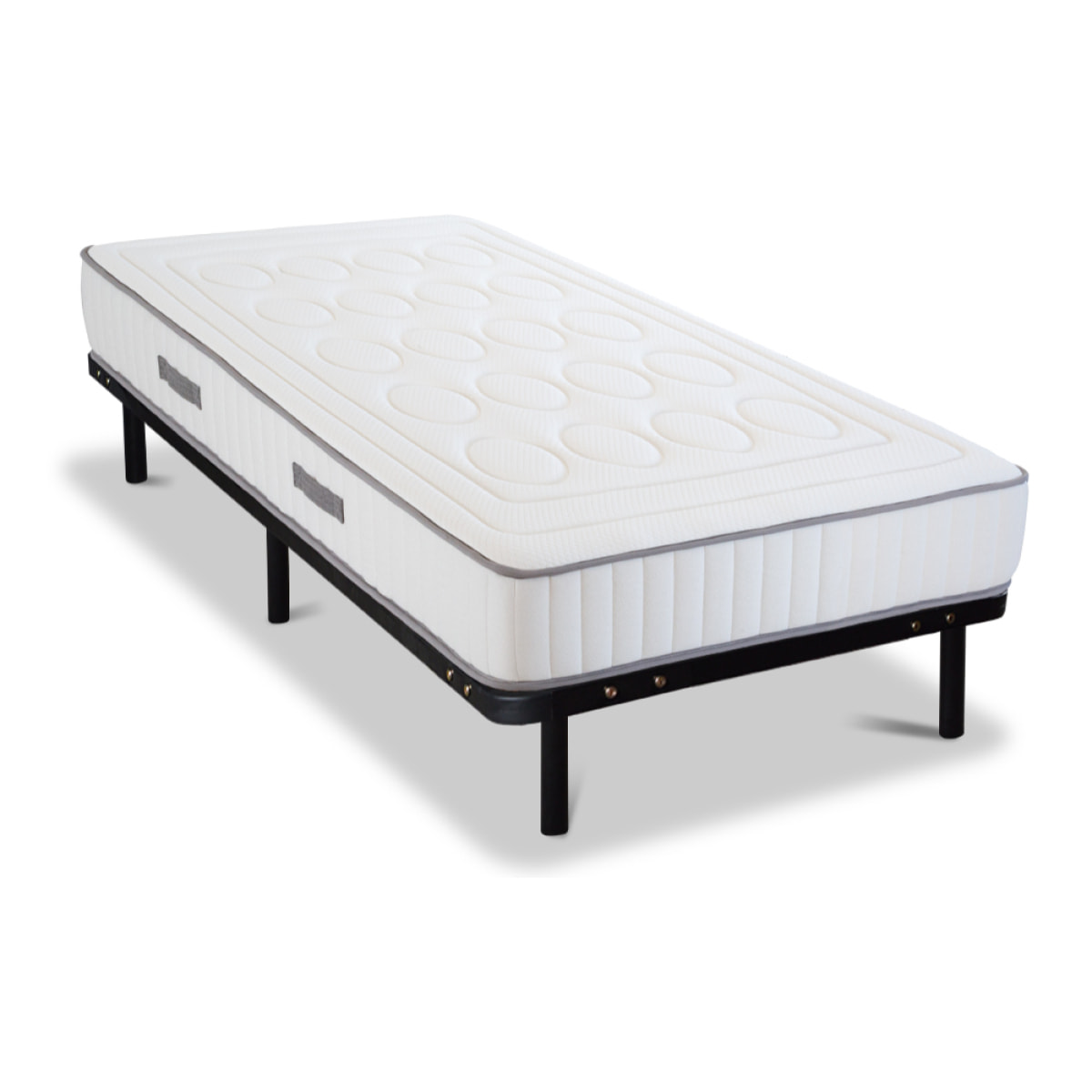 Ensemble Matelas Cristal avec sommier en métal