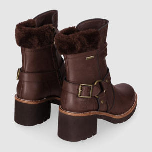 Botines de Piel - Marron - Tacón: 5 cm