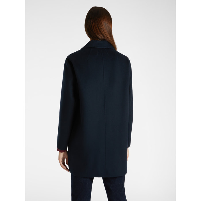 Elena Mirò - Cappotto sartoriale in tessuto double - Blu