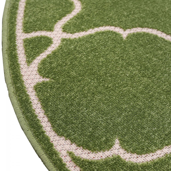 Tapis extérieur tissé kilim rond CULA